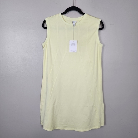 & other stories stretchy yellow mini dress, size 6, nwt - Picture 1 of 6